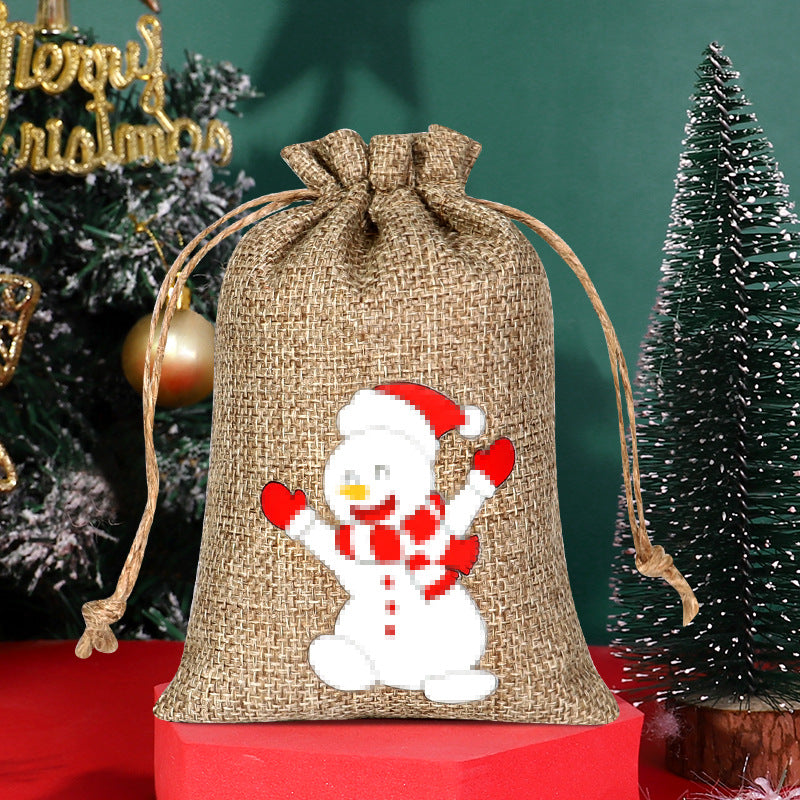 Christmas linen bag
